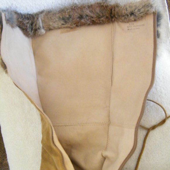 Coach Karita Suede and Rabbit Fur ' Real Fur ' Boots , Size US 5 1/2 - Picture 11 of 13